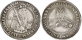 1555. Carlos I. Deventer, Camper y Zwolle. 1 escudo/taler. (Dav. 8534) (Ha. 2322). 28,31 g. Buen ejemplar. Ex Colección Rocaberti, Áureo 19/05/1992, n...
