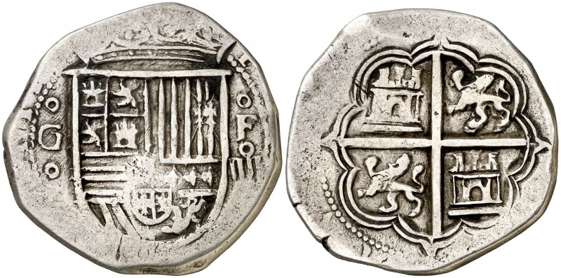 s/d. Felipe II. Granada. F. 4 reales. (Cal. 297). 13,45 g. Armas de Flandes y Ti...