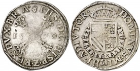 1570. Felipe II. Amberes. 1/2 escudo borgoña. (Vti. 1106) (Vanhoudt 291.AN). 12,62 g. Ex Colección Rocaberti, Áureo 19/05/1992, nº 211. Ex Colección B...