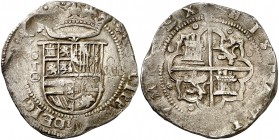 s/d. Felipe II. Toledo. . 8 reales. (Cal. 260). 27,29 g. Escasa. MBC.