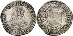 1561. Felipe II. Nimega. 1 escudo felipe. (Vti. 1192) (Vanhoudt 265.NIJ). 33,44 g. Ex Colección Rocaberti, Áureo 19/05/1992, nº 273. Ex Colección Bals...