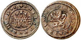1618. Felipe III. Segovia. 4 maravedís. (Cal. 823). 3,44 g. Atractiva. Escasa así. EBC-.