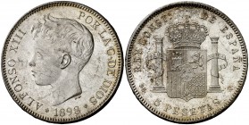 1898*1898. Alfonso XIII. SGV. 5 pesetas. (Cal. 27). 24,85 g. Bella. EBC+.