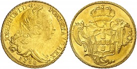 1768. Brasil. José I. R (Río de Janeiro). 6400 reis. (Fr. 65) (Gomes 55.21). 14,36 g. AU. EBC-.