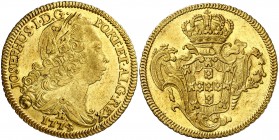 1774. Brasil. José I. B (Bahía). 6400 reis. (Fr. 69) (Gomes 54.27). 14,22 g. AU. EBC-/EBC.