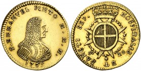 1765. Orden de Malta. Emmanuel Pinto. 20 escudos. (Fr. 34) (Kr. 277). 16,59 g. AU. Limpiada. (EBC-).