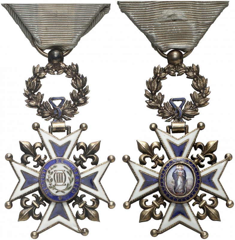 (1771-1975). Real Orden de Carlos III. Cruz de pecho. (Pérez Guerra 10a var). 24...