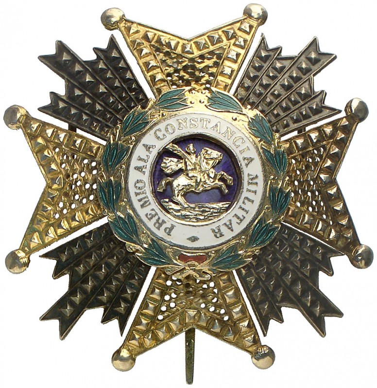 (1944-1975). Real y Militar Orden de San Hermenegildo. Placa. (Pérez Guerra 55)....