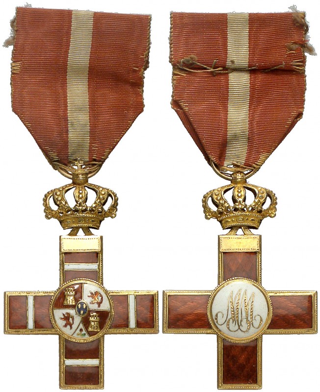 (1889-1931). Orden del mérito militar. Cruz de 1ª clase pensionada. (Pérez Guerr...