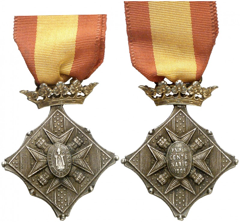 1909. Centenario del Sitio de Girona. Medalla. (Cru.Medalles 1059) (Pérez Guerra...