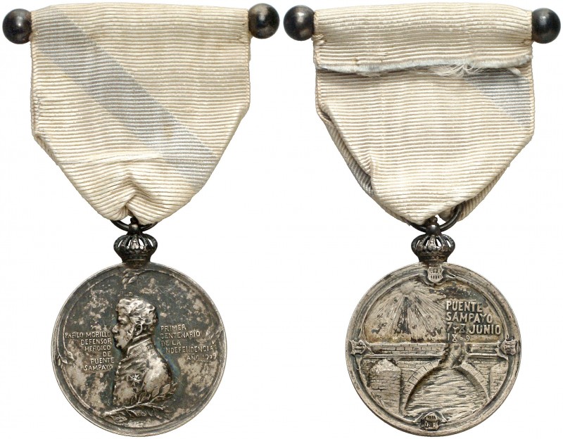 1909. Centenario de los combates de Puente Sampayo. Medalla. (Pérez Guerra 792)....