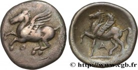 CORINTHIA - CORINTH
Type : Diobole 
Date : c. 345/307 AC. 
Mint name / Town : Corinthe, Corinthie 
Metal : silver 
Diameter : 11,5  mm
Orientation die...