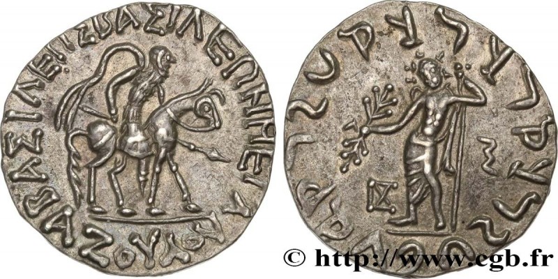 SCYTHIA - INDO-SCYTHIAN KINGDOM - AZES
Type : Tétradrachme bilingue 
Date : c. 3...