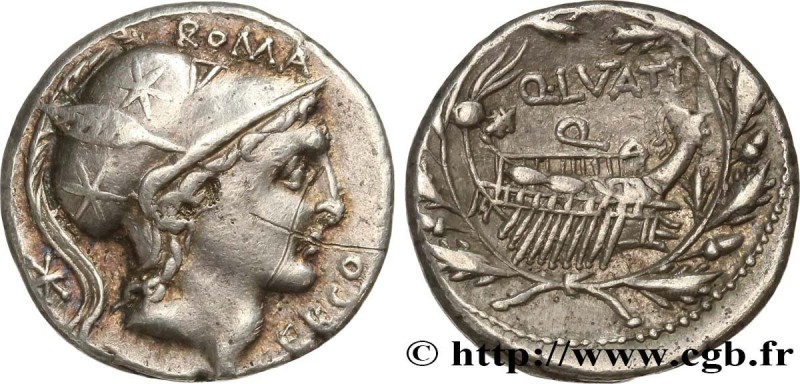 LUTATIA
Type : Denier 
Date : 109-108 AC. 
Mint name / Town : Rome 
Metal : silv...