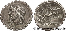 CORNELIA
Type : Denier serratus 
Date : 106 AC. 
Mint name / Town : Rome 
Metal : silver 
Millesimal fineness : 950  ‰
Diameter : 19,5  mm
Orientation...