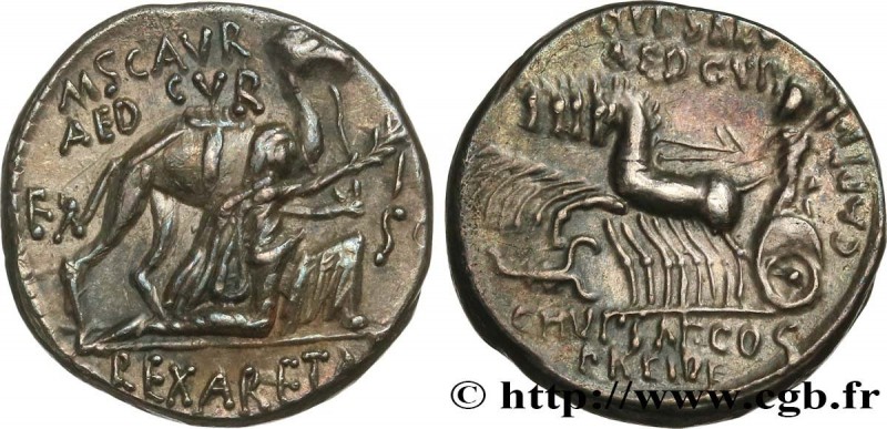 AEMILIA
Type : Denier 
Date : 58 AC. 
Mint name / Town : Rome 
Metal : silver 
M...