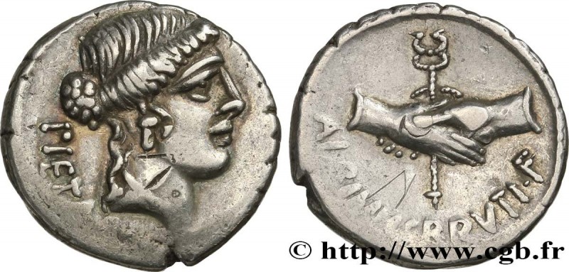 JUNIA
Type : Denier 
Date : 48 AC. 
Mint name / Town : Rome 
Metal : silver 
Mil...