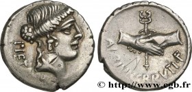 JUNIA
Type : Denier 
Date : 48 AC. 
Mint name / Town : Rome 
Metal : silver 
Millesimal fineness : 950  ‰
Diameter : 18  mm
Orientation dies : 11  h.
...