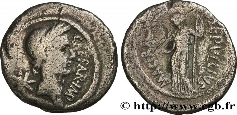 JULIUS CAESAR
Type : Denier 
Date : janvier - février 
Mint name / Town : Rome 
...