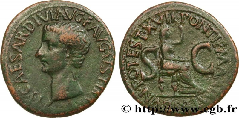 TIBERIUS
Type : As 
Date : 15-16 
Mint name / Town : Rome 
Metal : copper 
Diame...