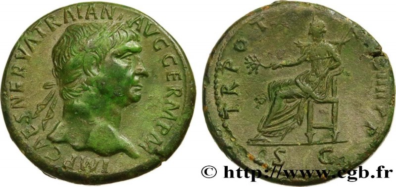 TRAJANUS
Type : Sesterce 
Date : 101 
Mint name / Town : Rome 
Metal : bronze 
D...