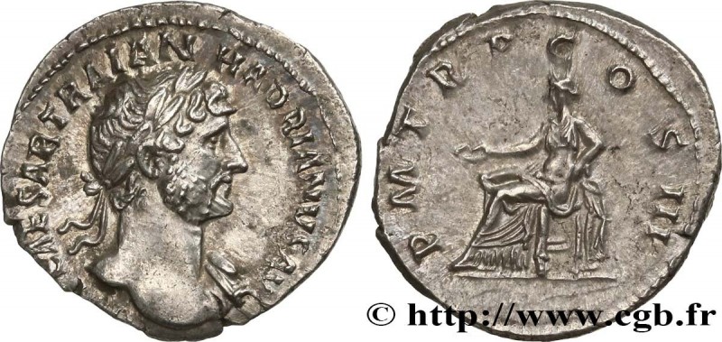HADRIAN
Type : Denier 
Date : 123 
Mint name / Town : Rome 
Metal : silver 
Mill...