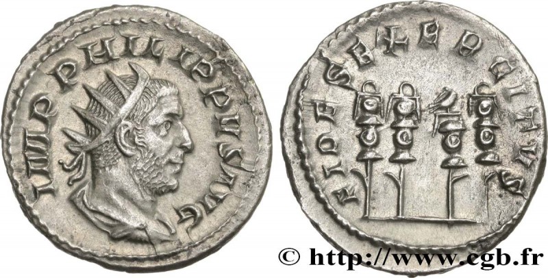 PHILIPPUS
Type : Antoninien 
Date : 249 
Mint name / Town : Rome 
Metal : billon...