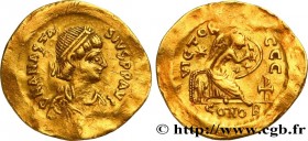 ANASTASIUS
Type : Semissis 
Date : 507-518 
Mint name / Town : Constantinople 
Metal : gold 
Millesimal fineness : 1000  ‰
Diameter : 18  mm
Orientati...