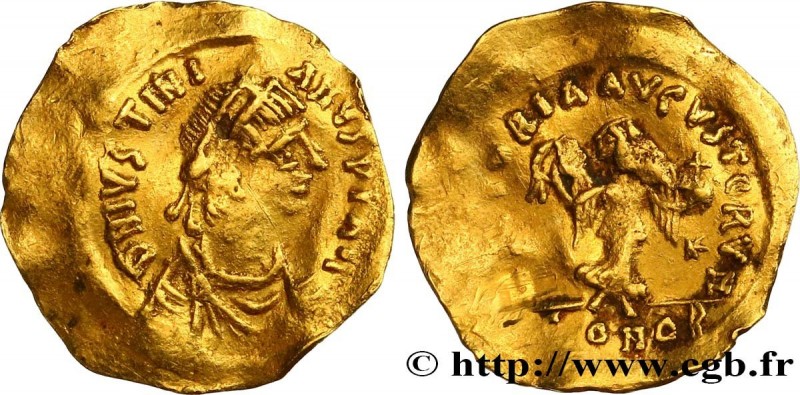 JUSTINIAN I
Type : Tremissis 
Date : 527-565 
Mint name / Town : Constantinople ...