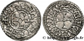 CHARLES II LE CHAUVE / THE BALD
Type : Denier 
Date : c. 864-875 
Date : n.d. 
Mint name / Town : Angers 
Metal : silver 
Diameter : 20  mm
Orientatio...
