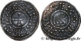 CHARLES II LE CHAUVE / THE BALD
Type : Denier 
Date : c. 864-875 
Mint name / Town : Chartres 
Metal : silver 
Diameter : 20,5  mm
Orientation dies : ...