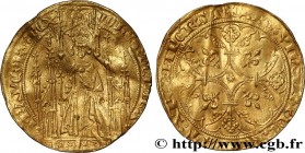 JOHN II "THE GOOD"
Type : Royal d'or 
Date : 15/04/1359 
Date : n.d. 
Metal : gold 
Millesimal fineness : 1000  ‰
Diameter : 26,5  mm
Orientation dies...