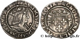 FRANCIS I
Type : Demi-teston, 13e type 
Date : (1527-1528) 
Date : n.d. 
Mint name / Town : Lyon 
Metal : silver 
Millesimal fineness : 898  ‰
Diamete...