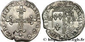 HENRY IV
Type : Quart d'écu de Navarre 
Date : 1603 
Mint name / Town : Saint-Palais 
Quantity minted : 60413 
Metal : silver 
Millesimal fineness : 9...