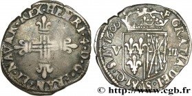 HENRY IV
Type : Huitième d'écu de Navarre 
Date : 1600 
Mint name / Town : Saint-Palais 
Metal : silver 
Millesimal fineness : 917  ‰
Diameter : 26  m...