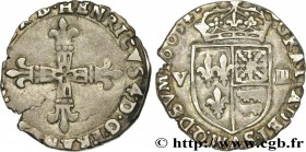 HENRY IV
Type : Huitième d'écu de Béarn 
Date : 160[3 ou 5] 
Mint name / Town : Morlaàs 
Metal : silver 
Millesimal fineness : 917  ‰
Diameter : 25  m...