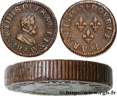 HENRY IV
Type : Piéfort du double tournois de poids quadruple 
Date : 1607 
Mint name / Town : Paris 
Metal : copper 
Diameter : 21  mm
Orientation di...
