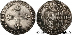 LOUIS XIII
Type : Quart d'écu de Navarre 
Date : 1614 
Mint name / Town : Saint-Palais 
Quantity minted : 68702 
Metal : silver 
Millesimal fineness :...
