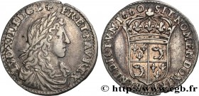 LOUIS XIV "THE SUN KING"
Type : Douzième d'écu au buste juvénile du Dauphiné 
Date : 1660 
Mint name / Town : Grenoble 
Metal : silver 
Millesimal fin...
