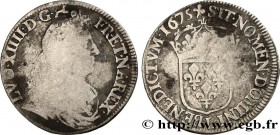 LOUIS XIV "THE SUN KING"
Type : Demi-écu dit “à la cravate”, 1er buste de Bayonne 
Date : 1675 
Mint name / Town : Bayonne 
Metal : silver 
Millesimal...