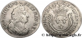 LOUIS XIV "THE SUN KING"
Type : Quart d'écu aux palmes 
Date : 1694 
Mint name / Town : Amiens 
Quantity minted : 156268 
Metal : silver 
Millesimal f...