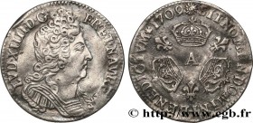 LOUIS XIV "THE SUN KING"
Type : Dixième d'écu aux trois couronnes 
Date : 1709 
Mint name / Town : Paris 
Quantity minted : 552965 
Metal : silver 
Mi...