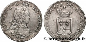 LOUIS XV THE BELOVED
Type : Sixième d'écu de France 
Date : 1722 
Mint name / Town : Paris 
Quantity minted : 6918853 
Metal : silver 
Millesimal fine...