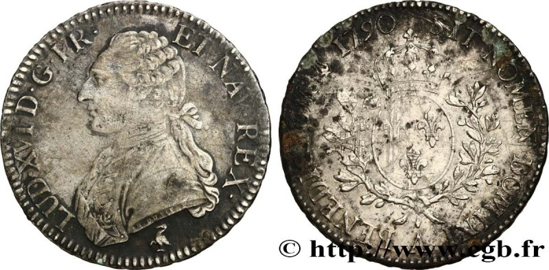 LOUIS XVI
Type : Écu dit "aux branches d'olivier" 
Date : 1790 
Mint name / Town...