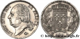 LOUIS XVIII
Type : 1 franc Louis XVIII 
Date : 1819 
Mint name / Town : Paris 
Quantity minted : 26856 
Metal : silver 
Millesimal fineness : 900  ‰
D...