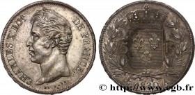 CHARLES X
Type : 5 francs Charles X 2e type, tranche en relief 
Date : 1830 
Mint name / Town : Paris 
Quantity minted : 4.003 
Metal : silver 
Milles...