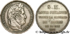 LOUIS-PHILIPPE I
Type : Monnaie de visite, module de 5 francs, pour Louis-Philippe à la Monnaie de Rouen 
Date : 1831 
Mint name / Town : Rouen 
Quant...