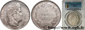 LOUIS-PHILIPPE I
Type : 5 francs, IIe type Domard 
Date : 1832 
Mint name / Town : La Rochelle 
Quantity minted : 899468 
Metal : silver 
Millesimal f...