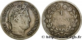 LOUIS-PHILIPPE I
Type : 1 franc Louis-Philippe, couronne de chêne 
Date : 1832 
Mint name / Town : Lyon 
Quantity minted : 127209 
Metal : silver 
Mil...