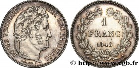 LOUIS-PHILIPPE I
Type : 1 franc Louis-Philippe, couronne de chêne 
Date : 1848 
Mint name / Town : Paris 
Quantity minted : 217543 
Metal : silver 
Mi...
